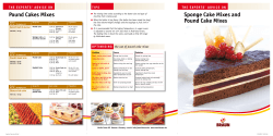 Sponge Cake Mixes and Pound Cake Mixes