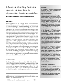 Chemical bleaching indicates episodes of fluid flow in deformation