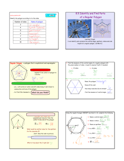 8.5 Identify and Find Parts of a Regular Polygon