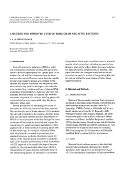 a method for improved lysis of some gram