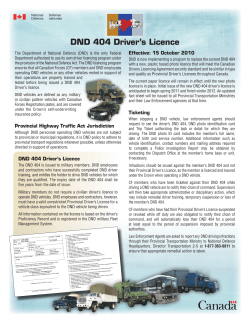 DND 404 Driver`s Licence
