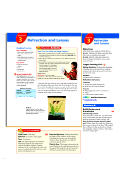 3 Refraction and Lenses