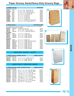 Paper Grocery Sacks/Heavy-Duty Grocery Bags