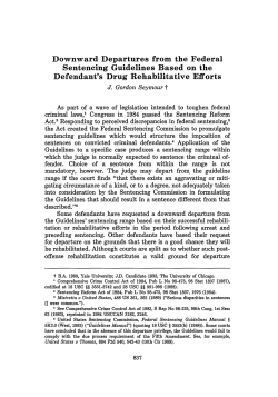 Downward Departures from the Federal Sentencing Guidelines