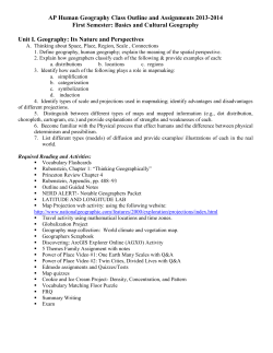 AP Human Geography Class Outline and Assignments 2013