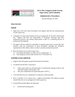 Support Staff Growth, Supervision and Evaluation