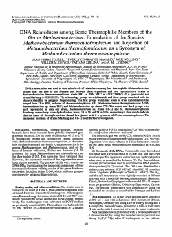 DNA - International Journal of Systematic and Evolutionary