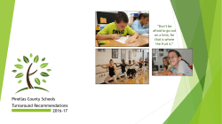 Pinellas County Schools Turnaround Recommendations 2016-17