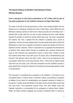 The Secret History of Northern Irish Science Fiction