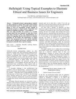 Hallelujah! Using Topical Examples to Illustrate Ethical and