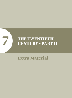 7 the twentieth Century - Part ii extra Material