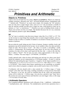 Primitives and Arithmetic