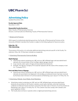 Advertising Policy - Faculty of Pharmaceutical Sciences