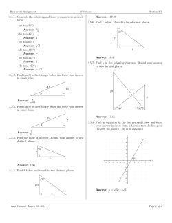 3.5.1. Compute the following and leave your answers in exact form