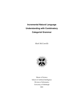 Incremental Natural Language Understanding