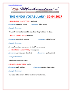 the hindu vocabulary - 30.04.2017