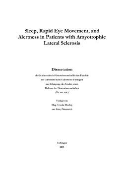 Sleep, Rapid Eye Movement and Alertness in Patients with