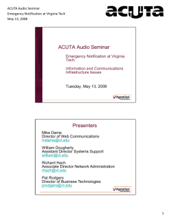 Emergency Notification at Virginia Tech