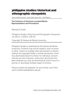 Print this article - Philippine Studies