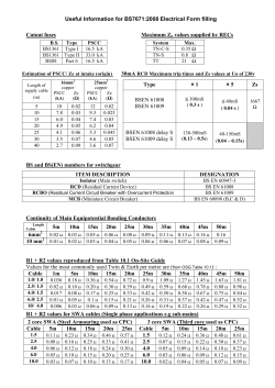 Useful Information for Electrical Form filling