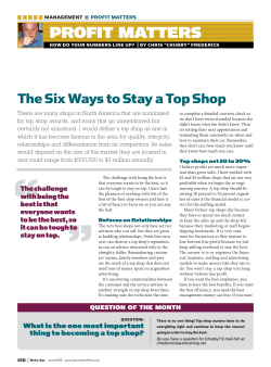 Motor Age Profit Matters - Automotive Training Institute