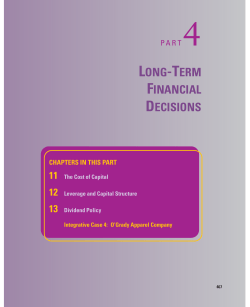 Long-Term Financial Decisions