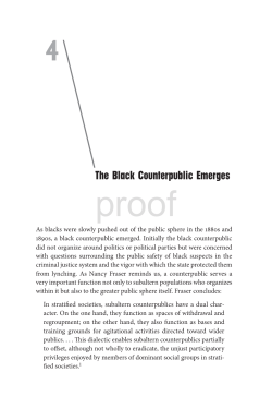 the black Counterpublic emerges