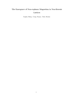 The Emergence of Non-coplanar Magnetism in Non