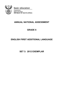 annual national assessment grade 6 english first additional