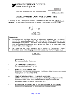 12 January 2016 - Stroud District Council