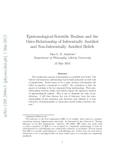 Epistemological-Scientific Realism and the Onto