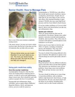 Senior Health: How to Manage Pain