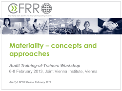 Materiality &ndash; concepts and approaches