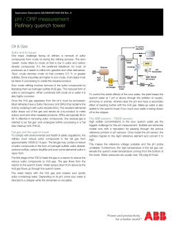 pH / ORP measurement Refinery quench tower
