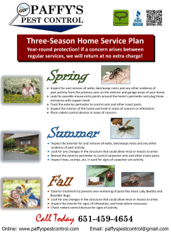 Spring Fall Summer - Paffy`s Pest Control