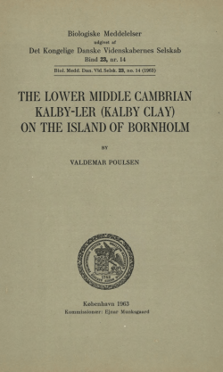 the lower middle cambrian kalby-ler (kalby clay) on the island of