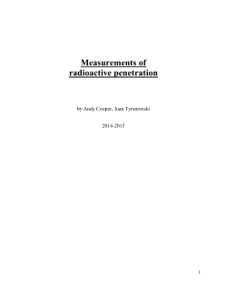 Radioactive measurements - Jonk Fuerscher L&euml;tzebuerg