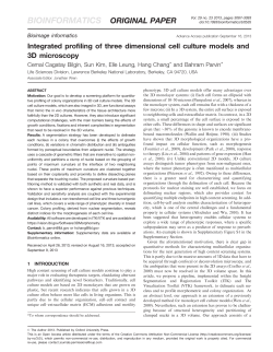 Integrated profiling of three dimensional cell culture models and 3D