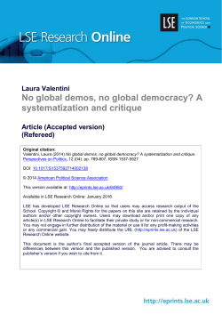 No global demos, no global democracy? A