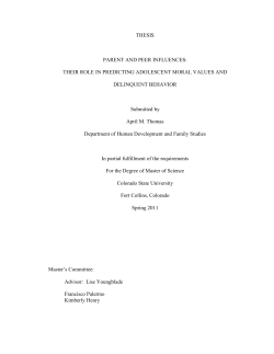 Parent and peer influences : their role in predicting