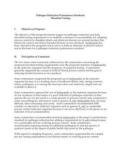 Issue Papers from the USDA/FSIS Pathogen Reduction/HACCP