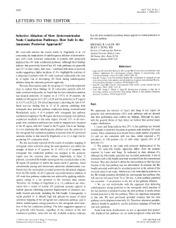 Selective ablation of slow atrioventricular node conduction pathways
