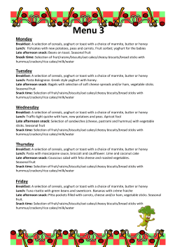 Menu 3 - Brook House Nursery