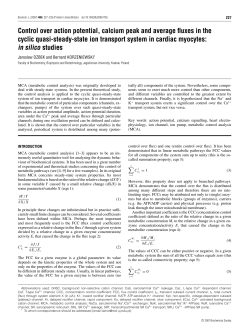 Control over action potential, calcium peak and average fluxes in the