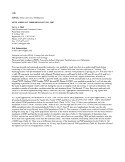 MITE AIRBLAST THRESHOLD STUDY, 2007