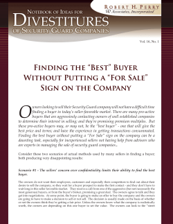 Finding the &ldquo;Best&rdquo; Buyer Without Putting a &ldquo;For Sale&rdquo; Sign on the