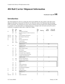 404 Rail Carrier Shipment Information