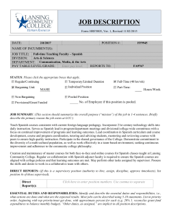Assistant Professor - Spanish