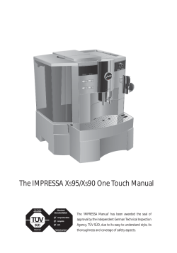 The IMPRESSA XS95/XS90 One Touch Manual