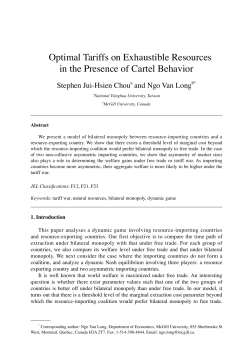 Optimal Tariffs on Exhaustible Resources in the Presence of Cartel